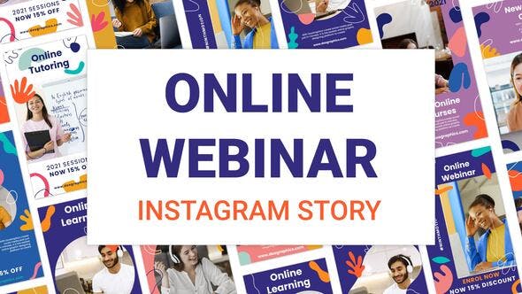 Videohive Online Webinar Instagram Stories 34213637