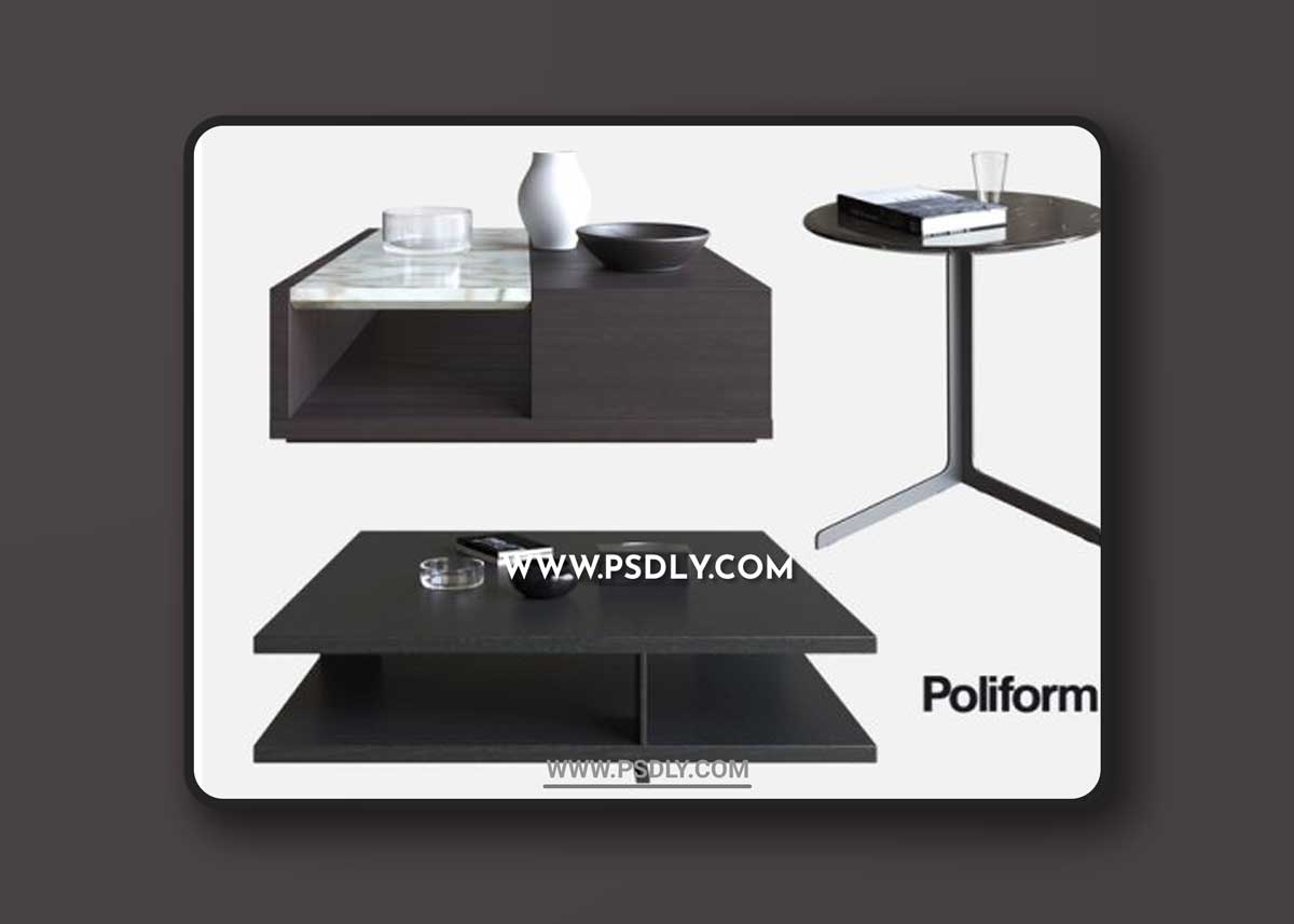 POLIFORM COFFEE TABLES BRISTOL & CLASS & BABA 3D Models