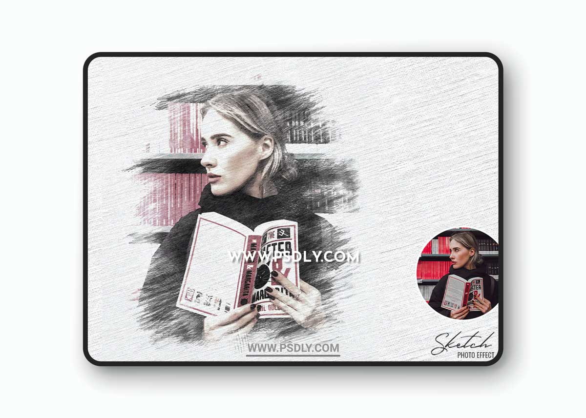 Pencil Sketch Portrait Photoshop Effect