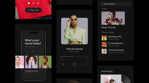 Videohive Music Player Instagram Stories 34249501