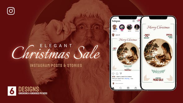 Videohive Merry Christmas Sale Instagram Pack B175 34212728