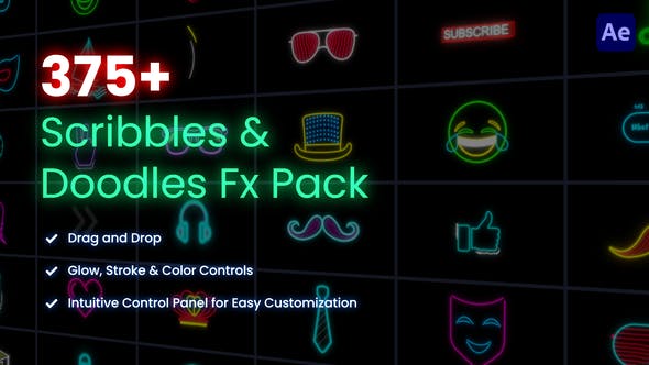 Videohive Scribbles & Doodles FX Pack for After Effects 25514091