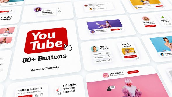 Videohive YouTube Buttons Pack 34019110