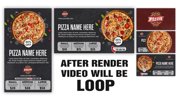 Videohive - Pizza Restaurant Bar Menu - 33841744