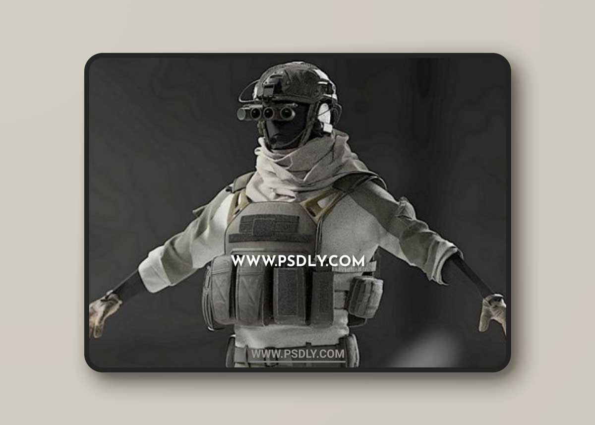 SOLDIER High Poly equipment 3D model