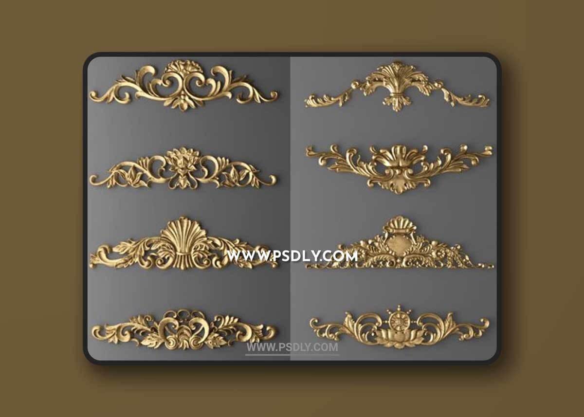 Set stucco 03 3D Models