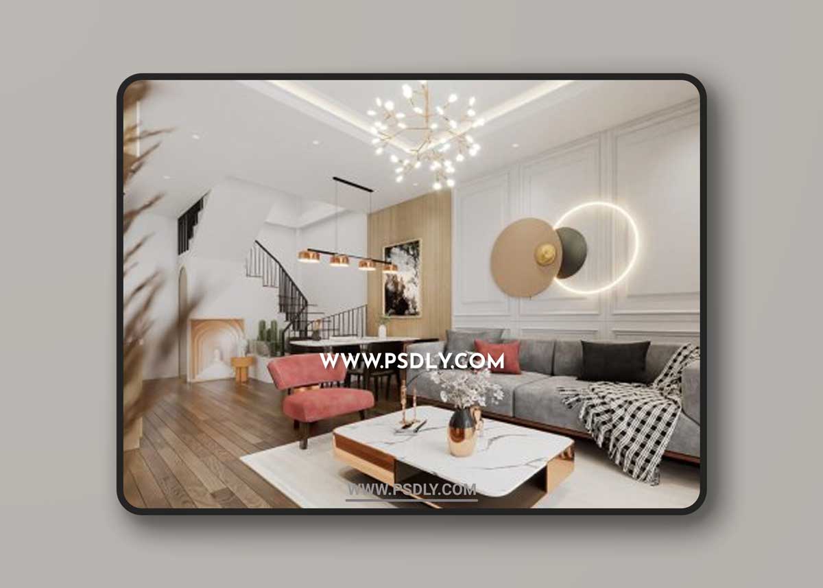 Sketchup Living Room Interior by To Dung