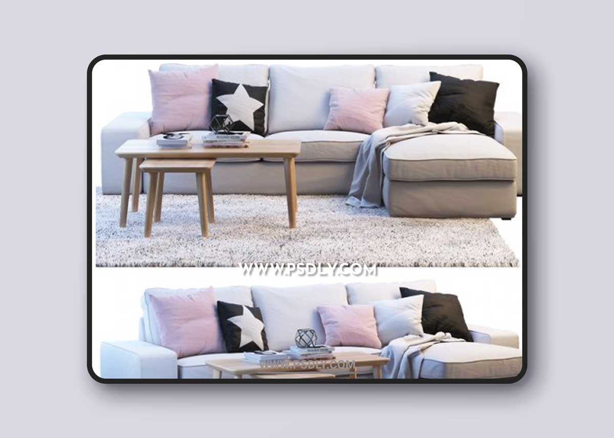 Sofa Ikea Kivik 3 3D Models