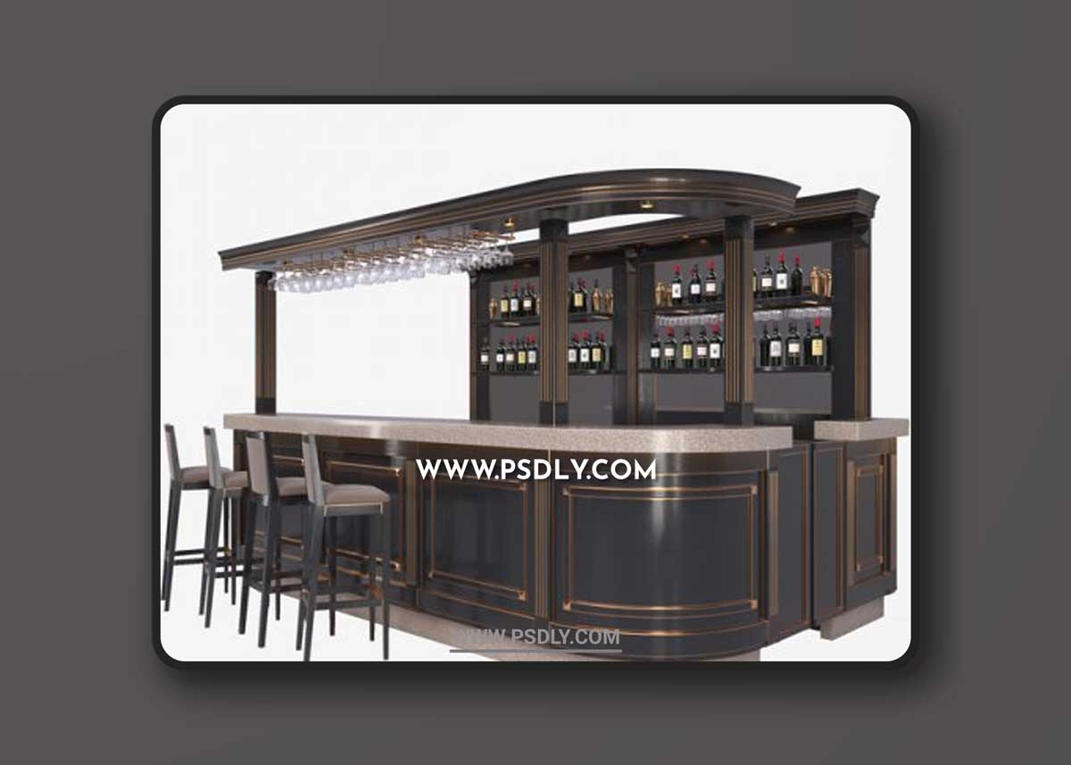 The bar counter 3D Models