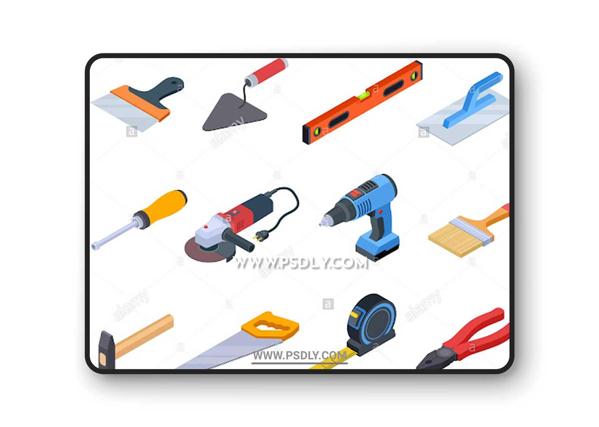 Tools 3D Illustration E66BZBH