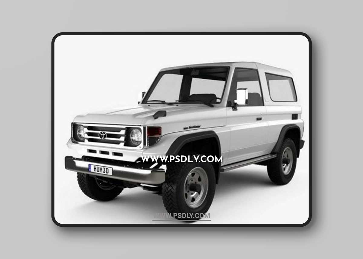 Toyota Land Cruiser (J70) 3-door 1990 3D model