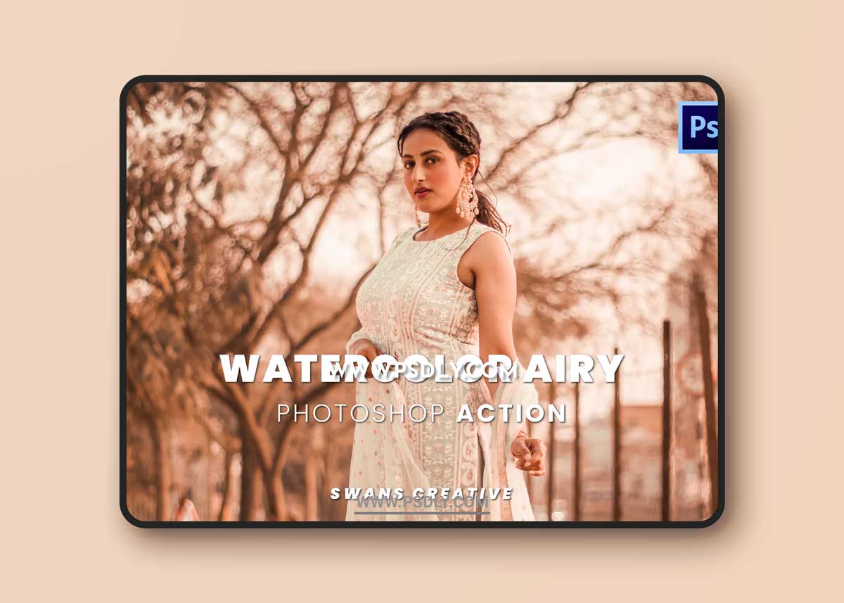 Watercolor Airy Photoshop Action