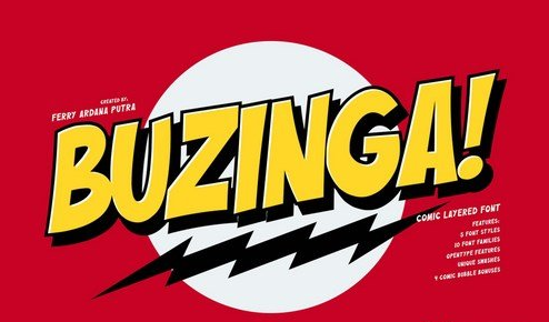Buzinga Comic Layered Font