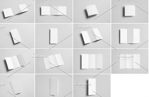 CM - Trifold Brochure Mockup Photo Bundle 1635938