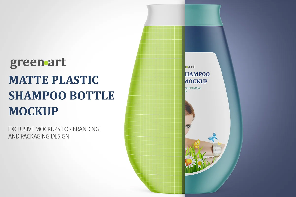 CM - Plastic Shampoo Bottle Mockup 2138889
