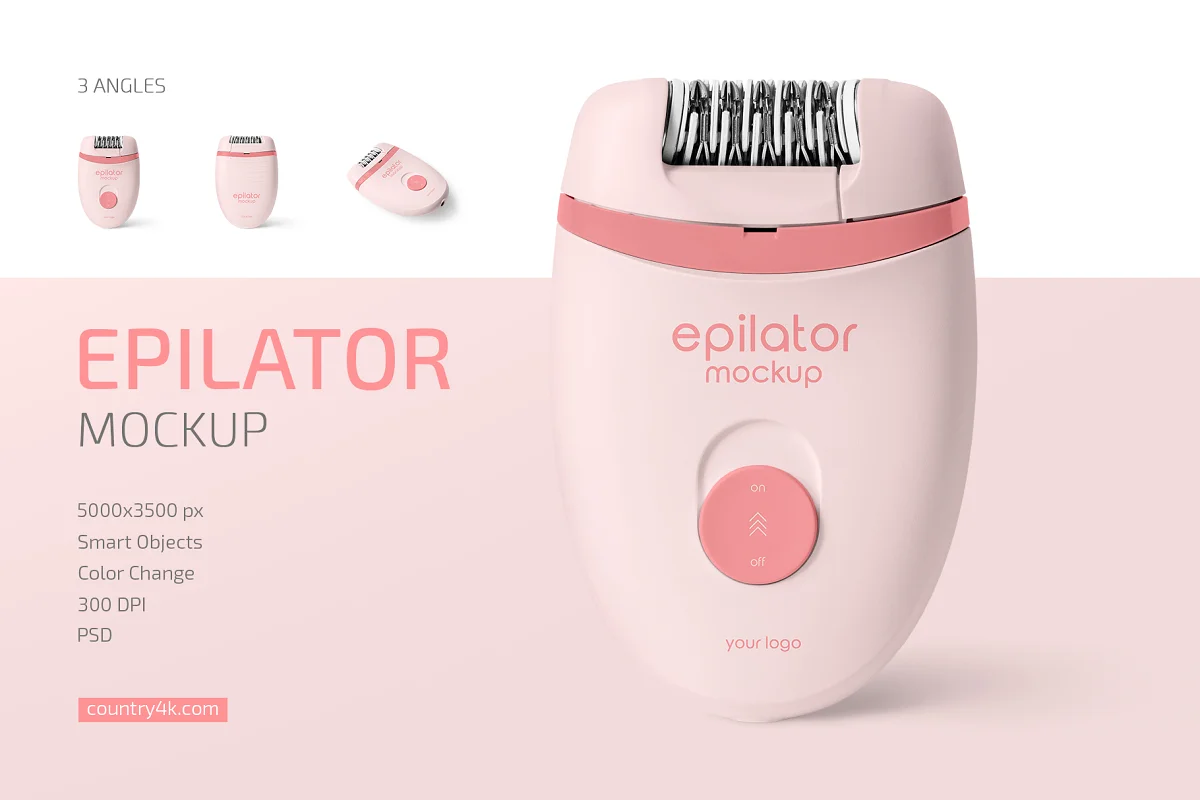 CreativeMarket - Epilator Mockup Set 6450910