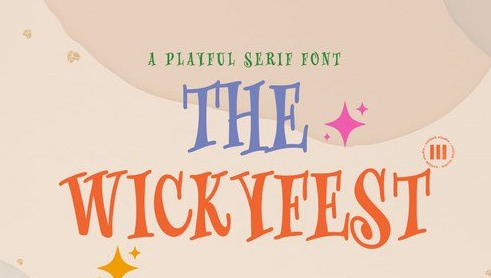 The Wickyfest - A Playful Serif Font