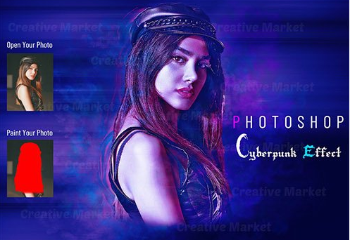 CreativeMarket - Photoshop Cyberpunk Effect 6573165