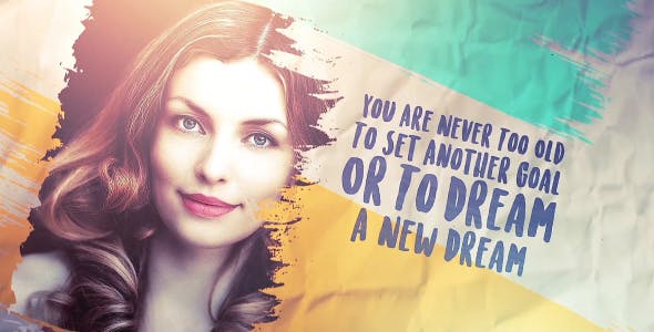 Videohive Brush Stroke slideshow Images and Quotes (2 Versions) 20851895