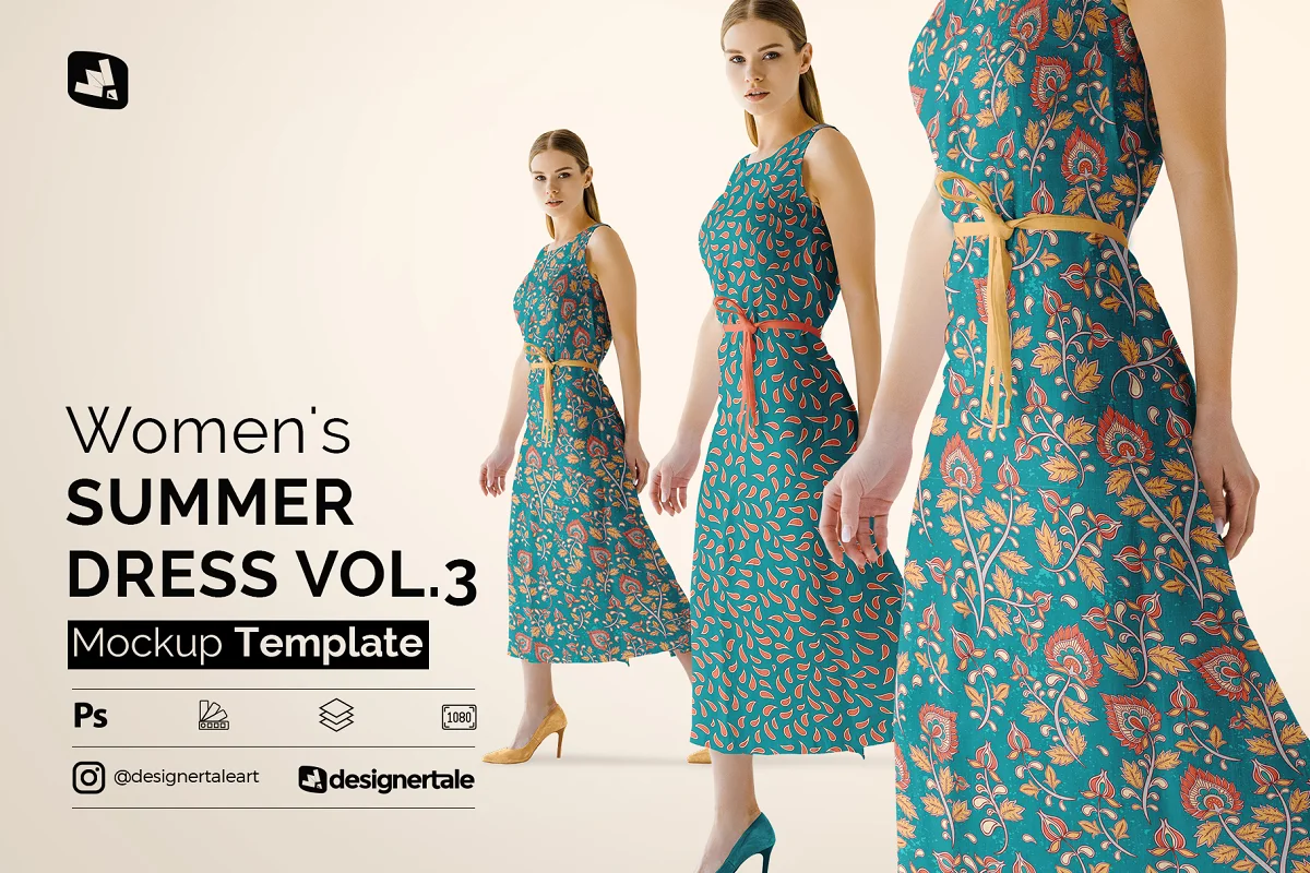 CreativeMarket - Women's Summer Dress Mockup Vol.3 4905778