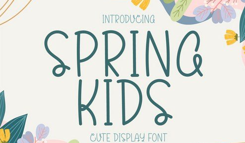 Spring Kids - Handwritten Display Font
