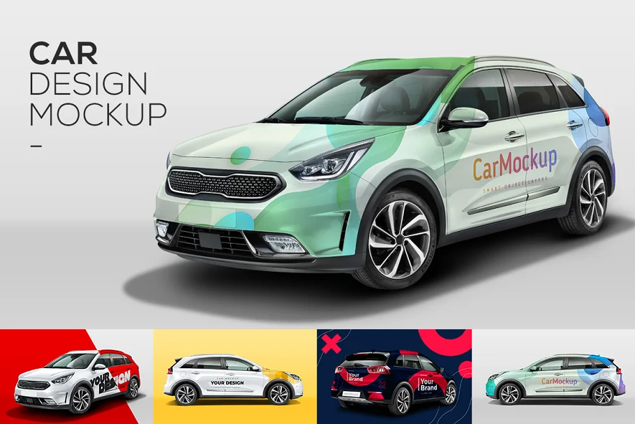 CreativeMarket - Car Mockup Customizable PSD 5467244