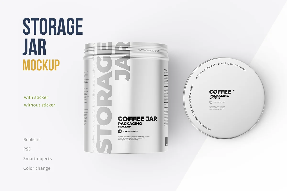 CreativeMarket - Metallic Storage Open Jar. Top view 5509179