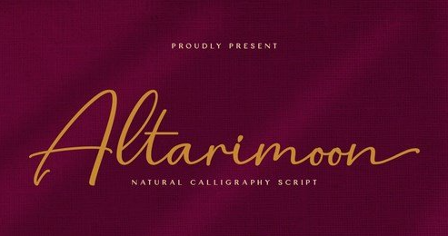 Altarimoon Natural Calligraphy Script Font