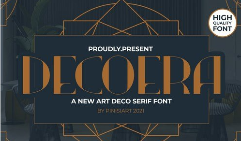 DECOERA - art deco font