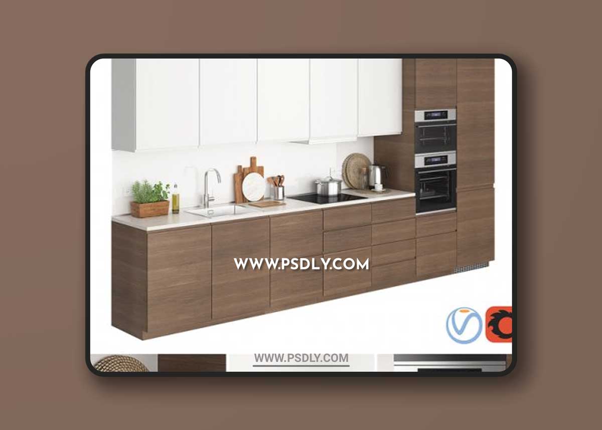 kea Metod Voxtorp Walnut 3D Models