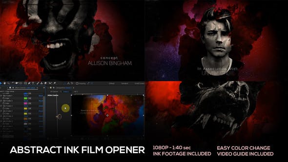 Videohive Abstract Ink Film Opener 23202914