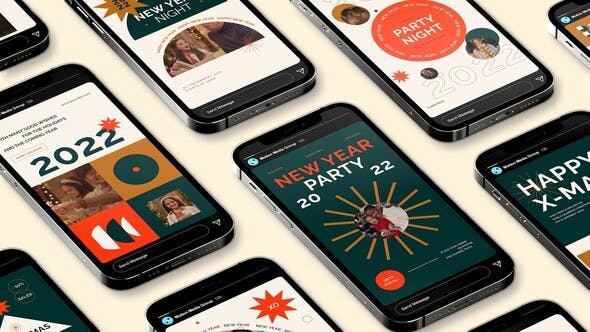 Videohive New Year Greeting Stories 34936368