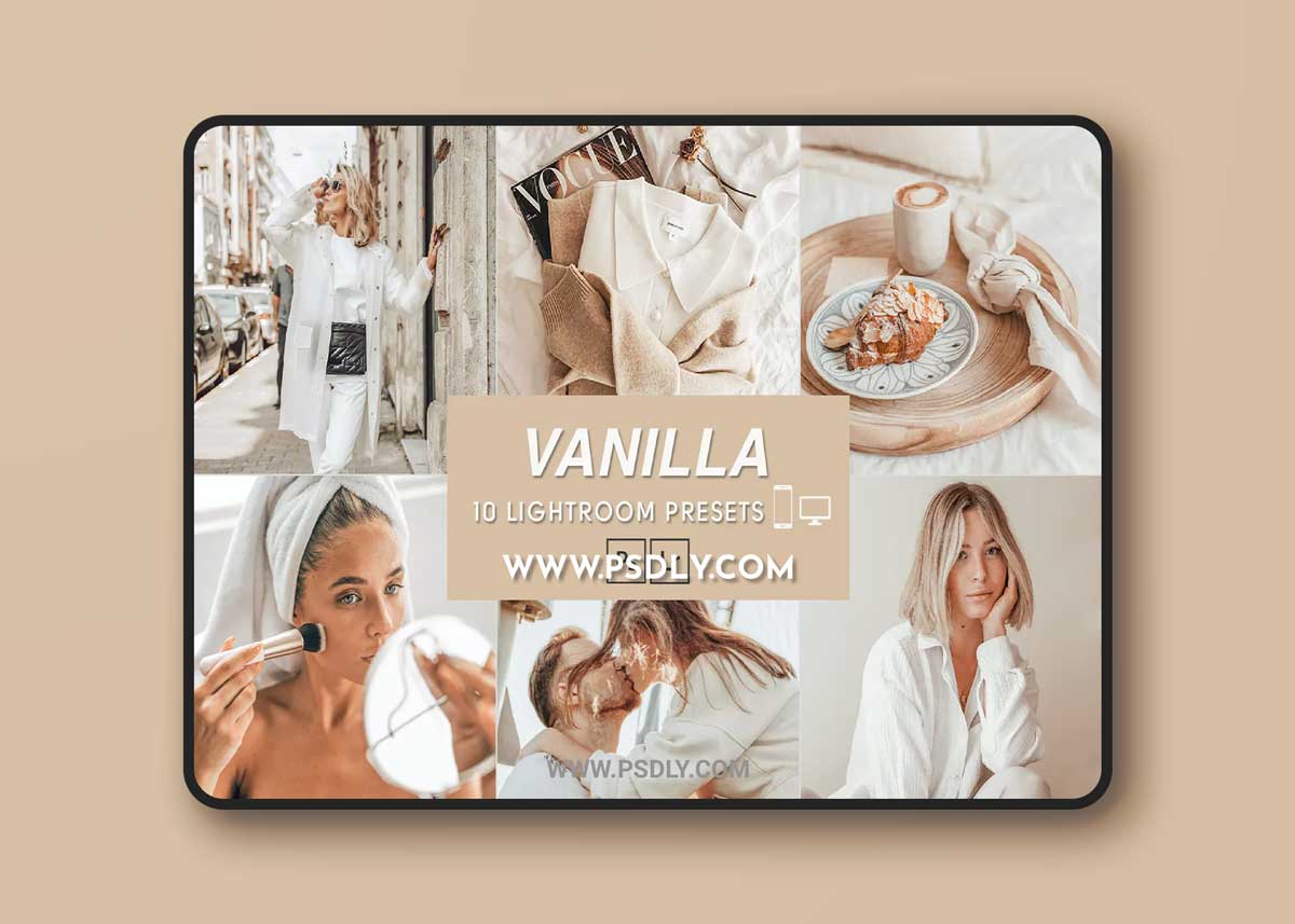 10 Mobile & Desktop Lightroom Presets VANILLA