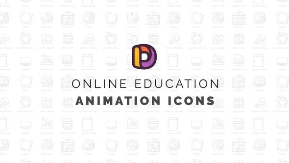 Videohive Online education - Animation Icons 34567840