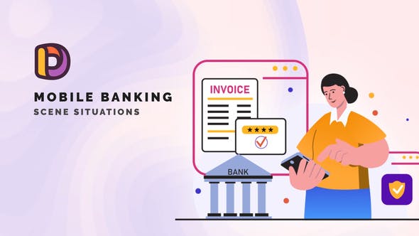 Videohive Mobile banking - Scene Situations 34664624