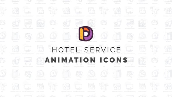 Videohive Hotel service - Animation Icons 34760661