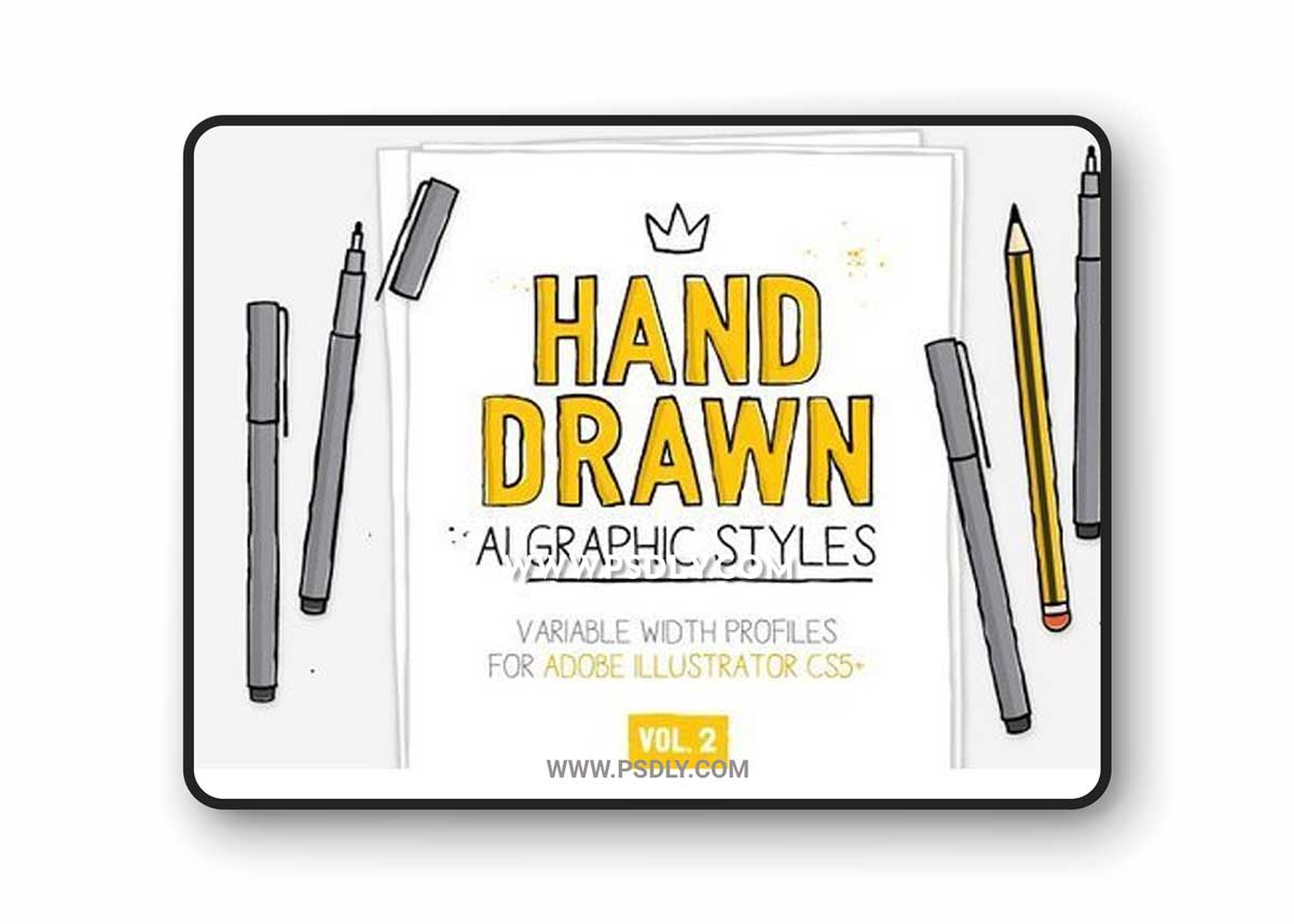 AI Hand drawn styles & brushes vol.2