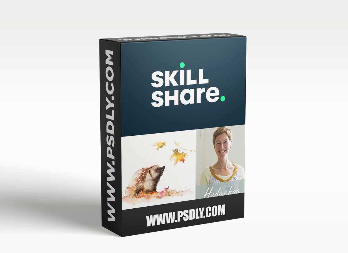 Autumn Hedgehog. A Free-Flow Watercolour Master Class with Jane Davies