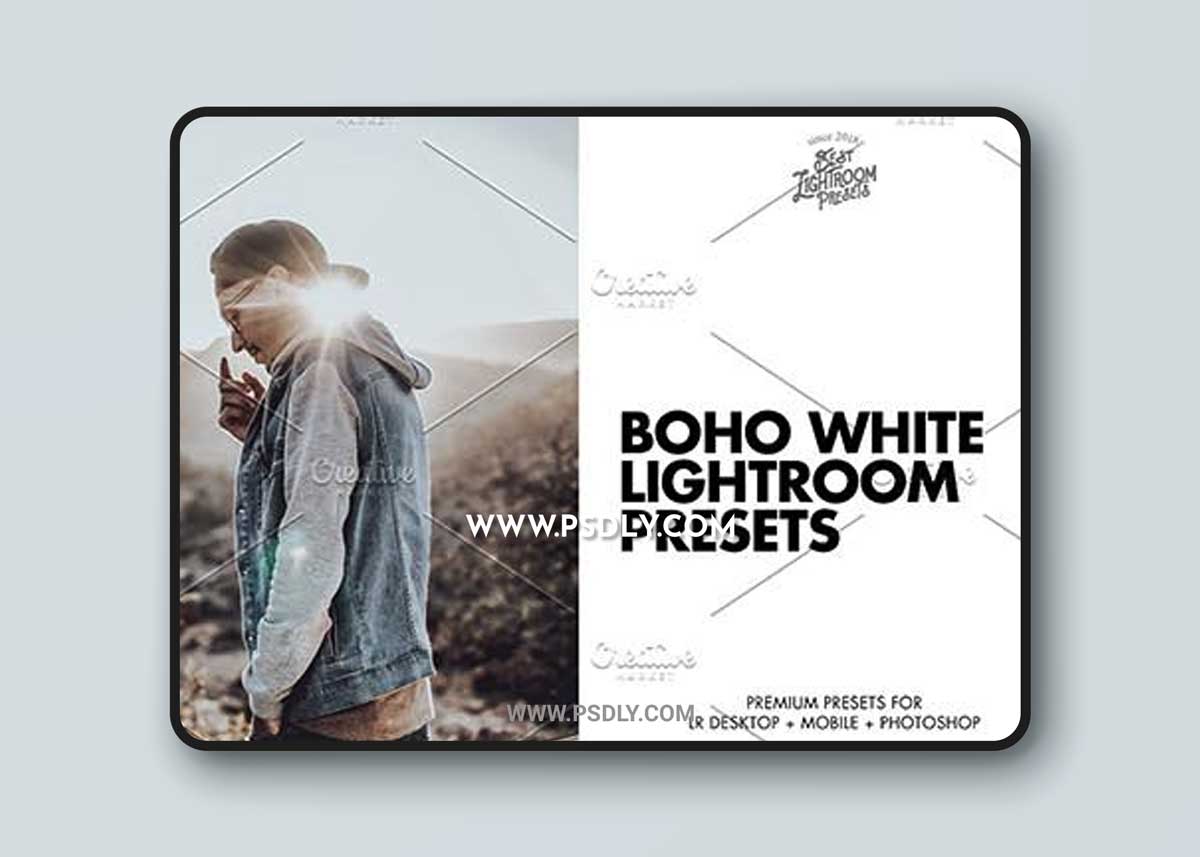 CreativeMarket - Lightroom Presets Boho White 6636514