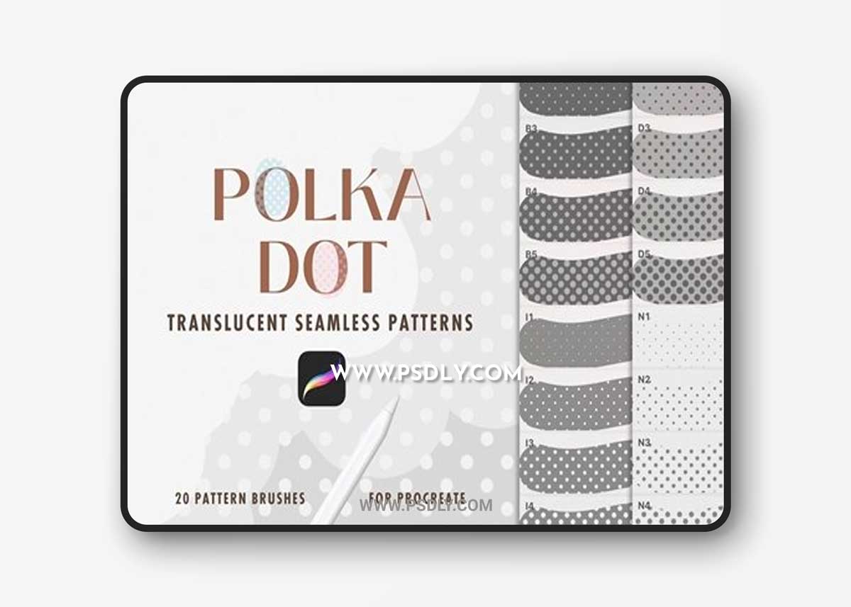 CreativeMarket - Polka Dot Paper Brushes Procreate 6657474