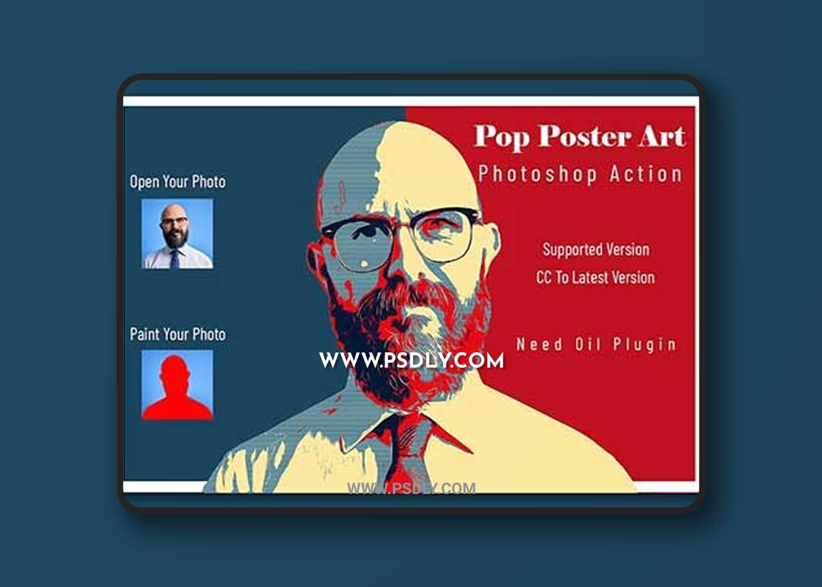CreativeMarket - Pop Poster Art Photoshop Action 6628390