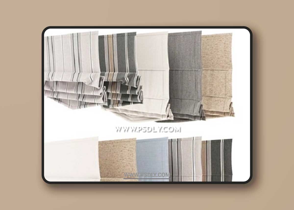 Curtain collection 12 3D Model