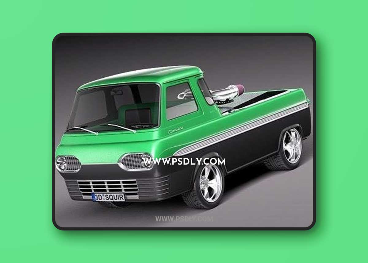 E100 Econoline pickup 1961-1967 3D Models