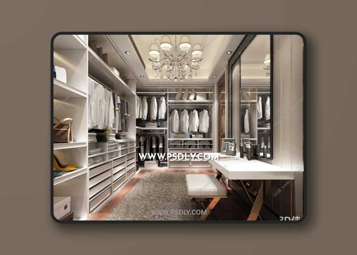 European style cloakroom 3D Models