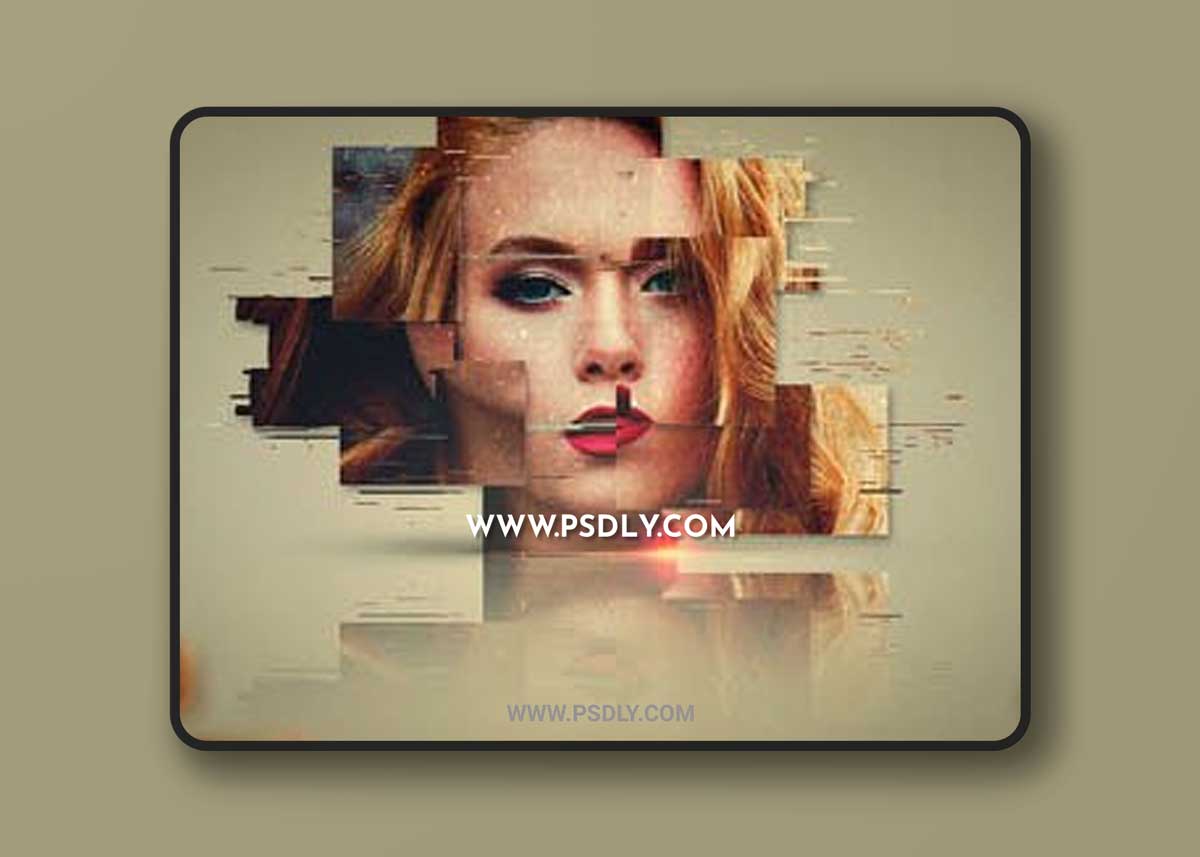 Glitch Frame Photo Effect for Photoshop + Tutorial