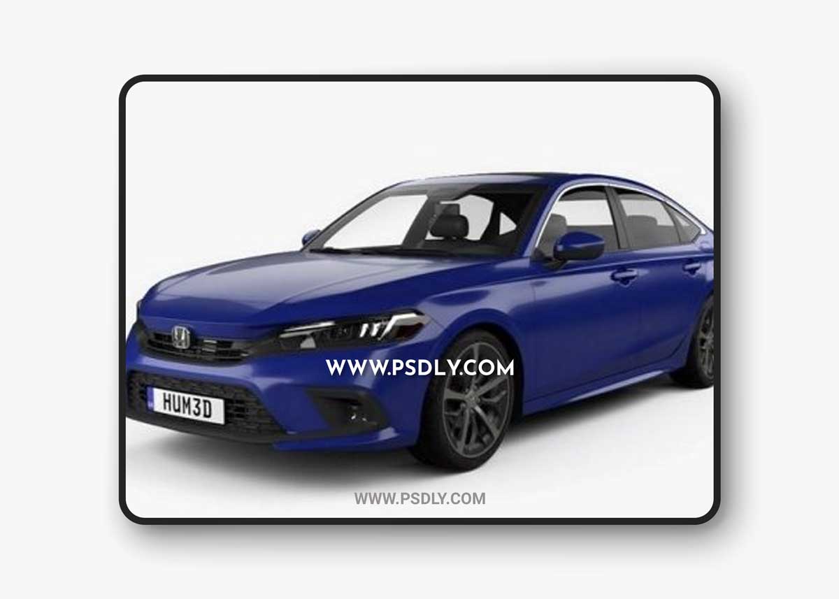 Honda Civic sedan Touring US 2022 3D Model