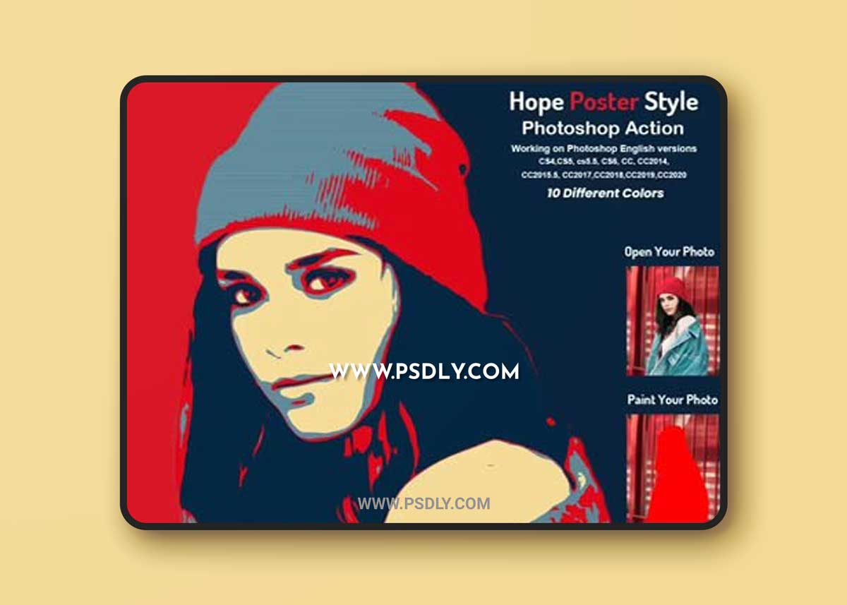 Hope Poster Style Action for Photoshop