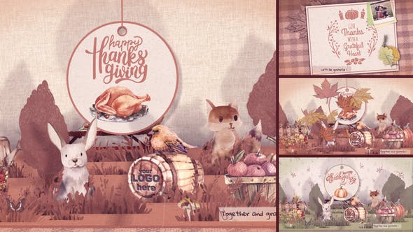 Videohive Thanksgiving Pop Up Card 34538247