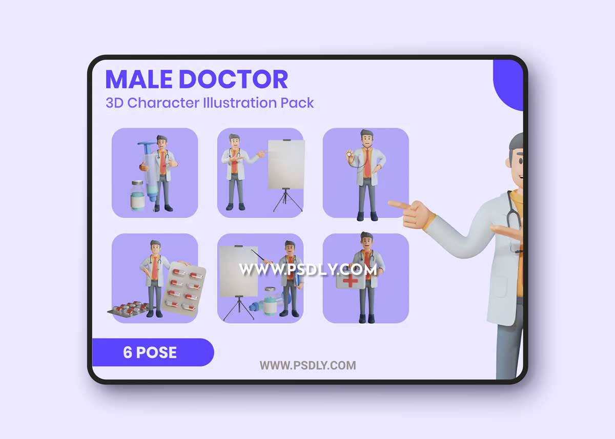 Male Doctor 3D Character