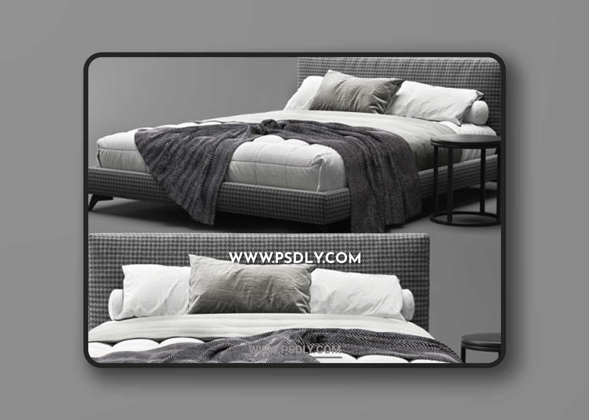 Meridiani Stone Up Bed 3D ModelsMeridiani Stone Up Bed 3D Models